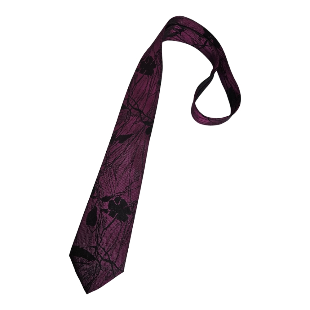STEFANO RICCI Purple Floral Silk LUXURY Tie ITALY